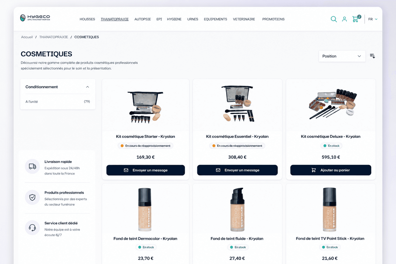 Hygeco Adobe Commerce ecommerce storefront